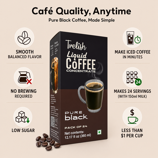 Pure Black Coffee Concentrate - Pack of 24 servings