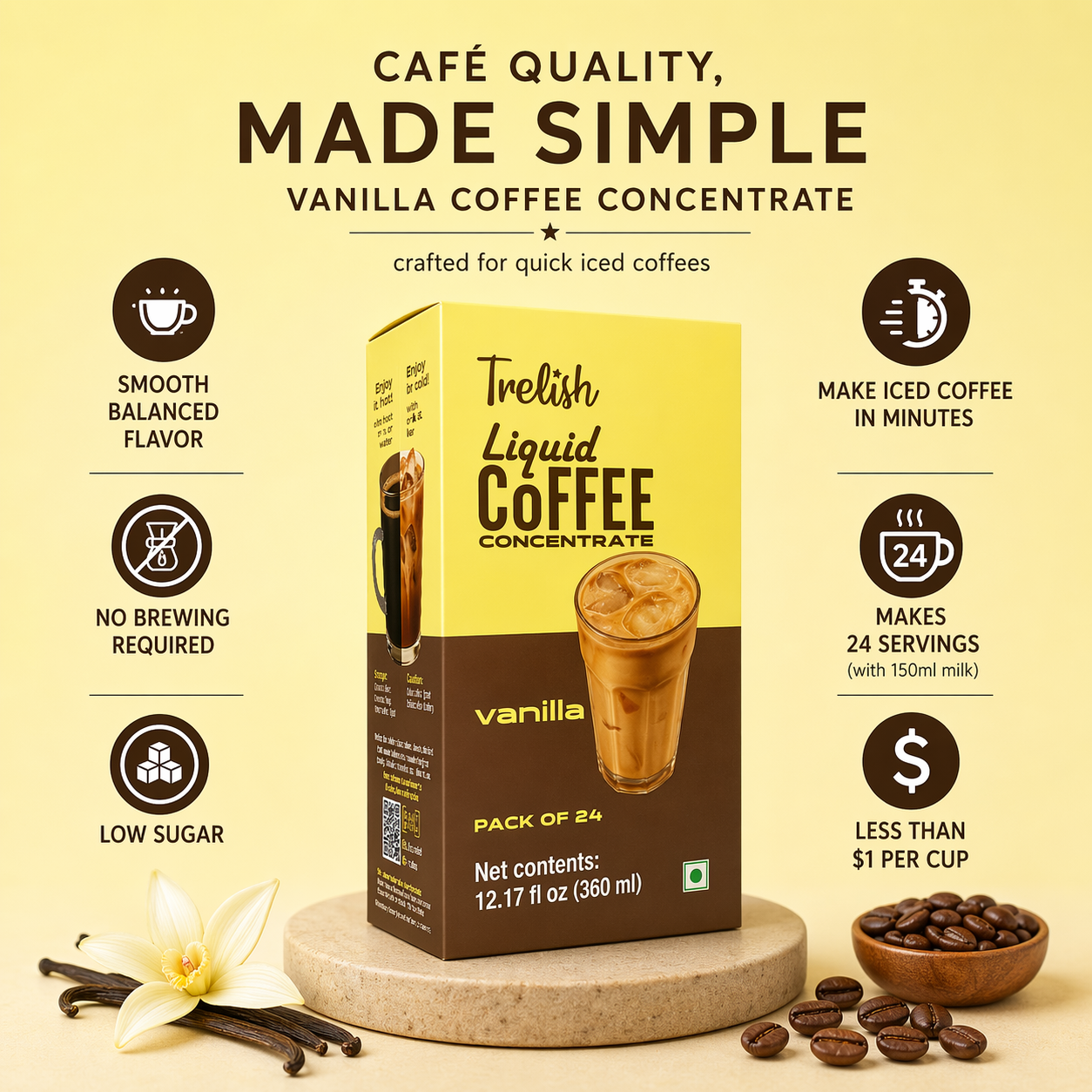 Vanilla Coffee Concentrate - pack of 24