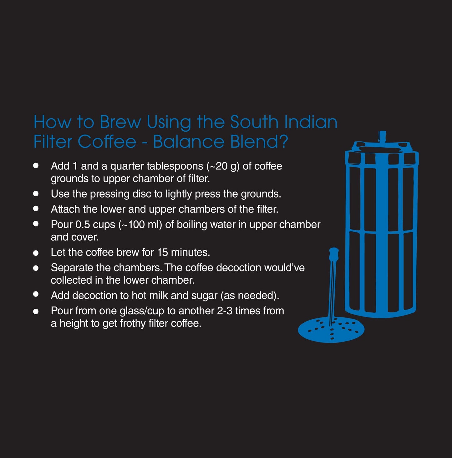 South Indian Filter Coffee 70:30 Blend - Ground Coffee (250gm)