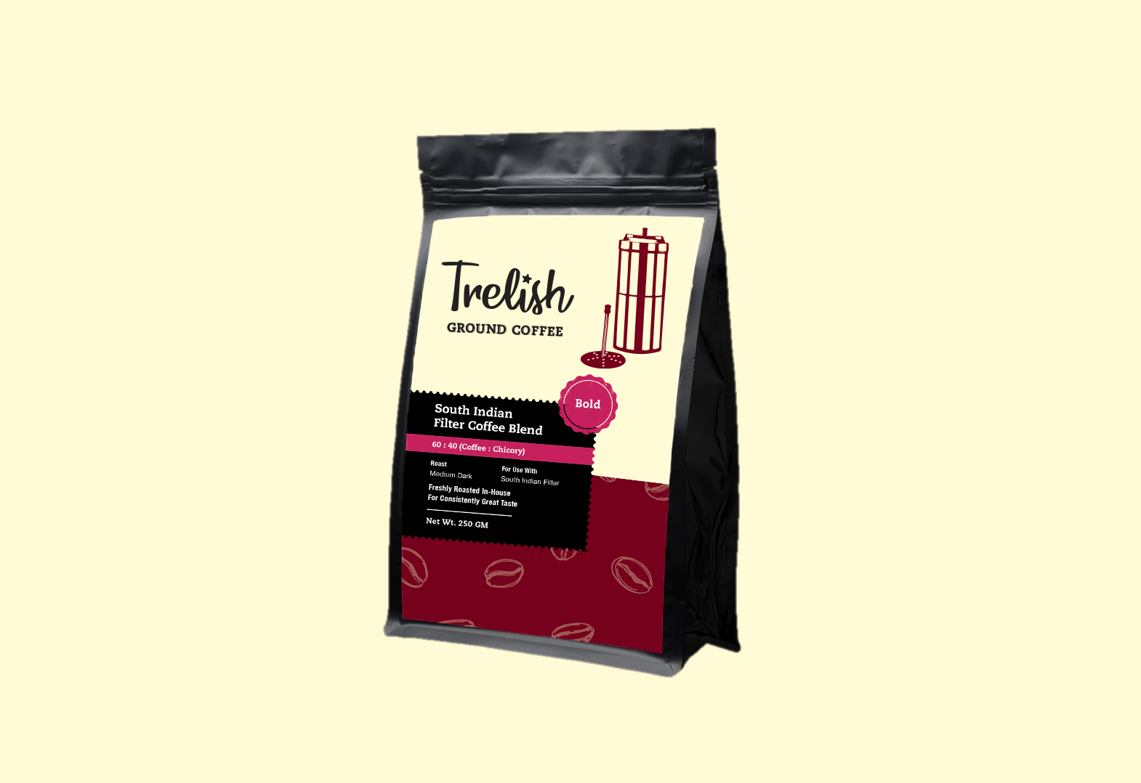 South Indian Filter Coffee 60:40 Blend - Ground Coffee (250 gm)