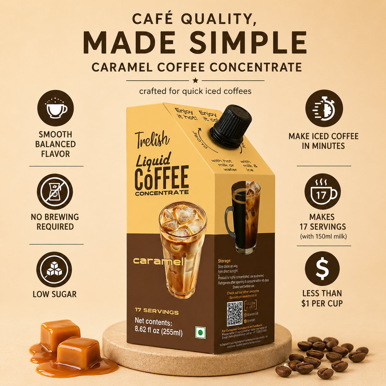 Caramel Coffee Concentrate - 255ml pack