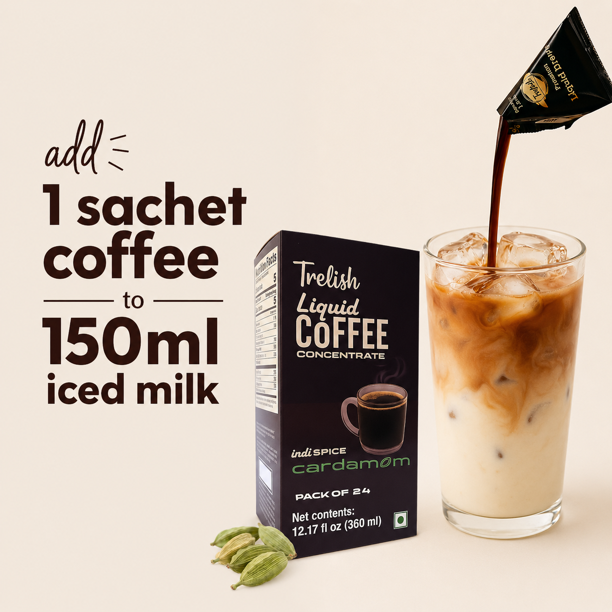 Cardamom Coffee Concentrate - Pack of 24 servings