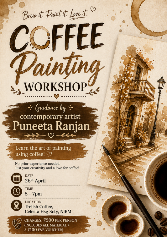 Coffee Painting workshop at Trelish