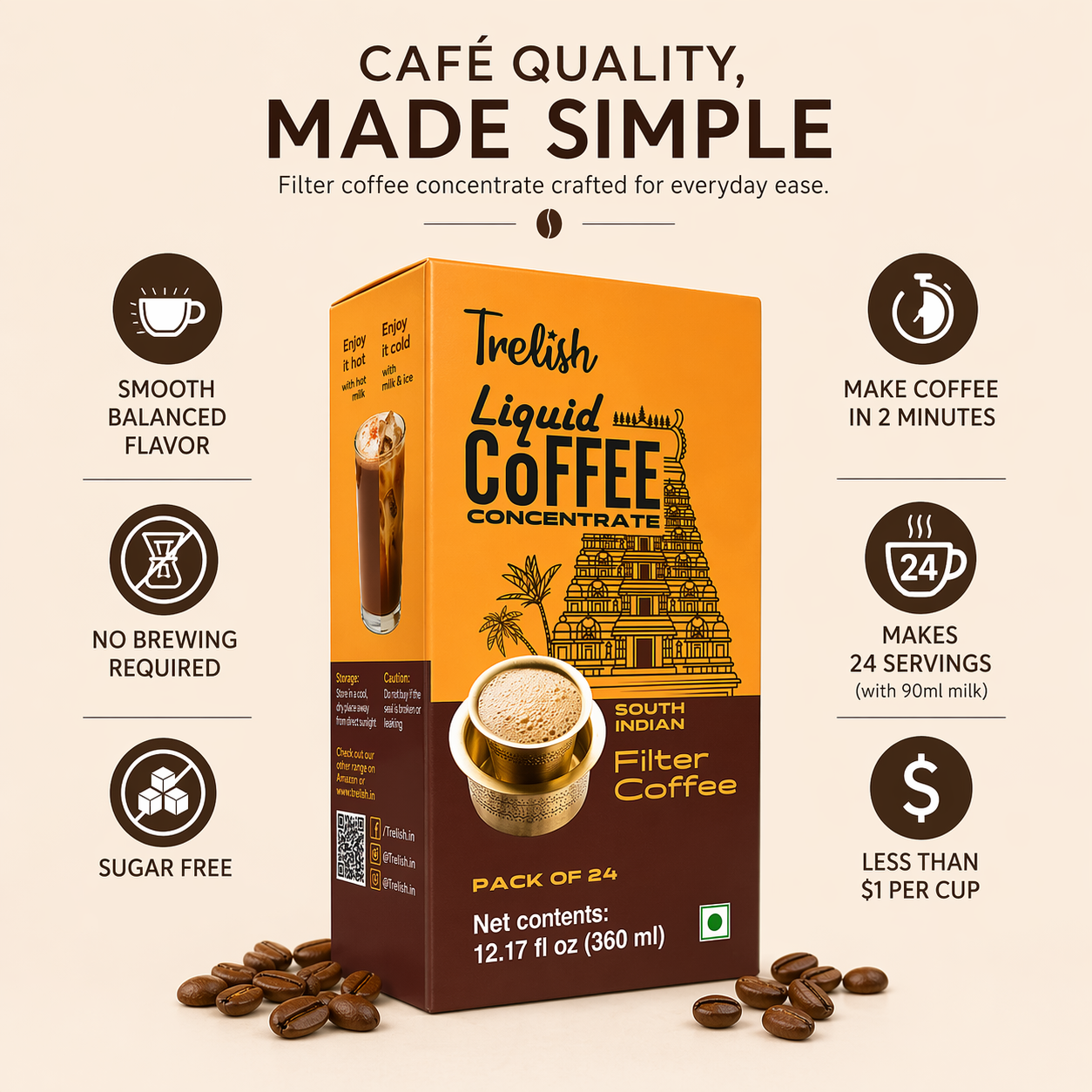 Filter Coffee Concentrate - Pack of 24