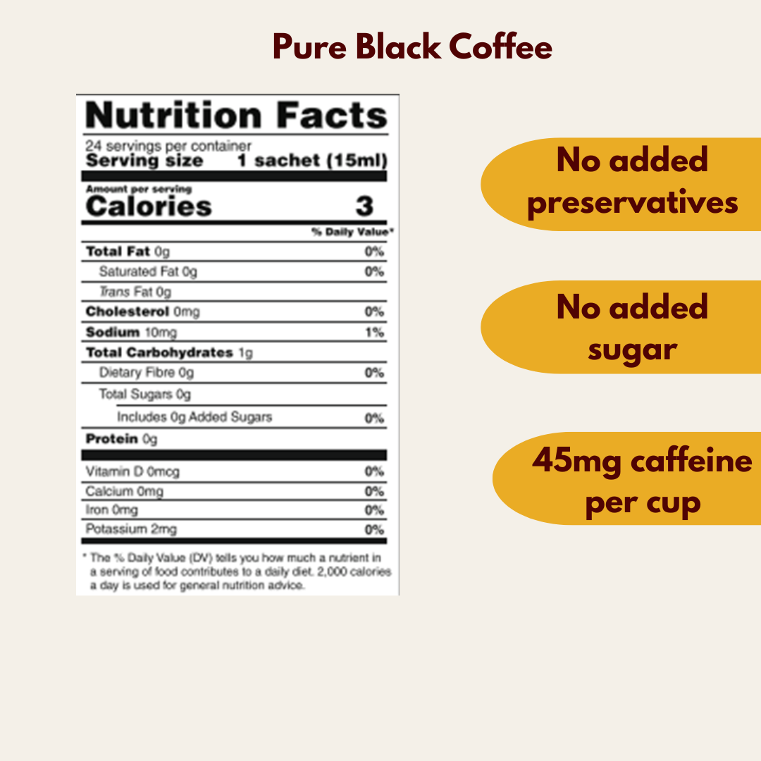 Pure Black Coffee Concentrate - 255ml Pack